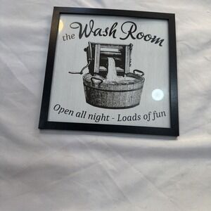 Laundry Room Wash Dry Fold Iron Handmade Wooden Sign